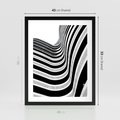 Plakat w ramie 40x50 - Nowoczesność w Monochromii - nowoczesna architektura, czarno białe zdjęcie - rama czarna