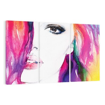 Obraz na płótnie 120x80 - Kobieta Twarz Abstrakcja - kobieta, twarz