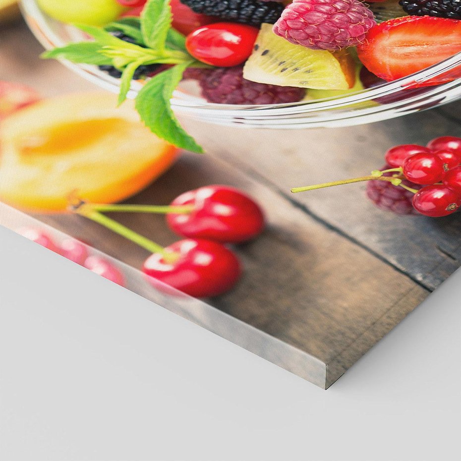 Obraz na płótnie 70x70 - Kulinarne rozkosze - miska, owoce