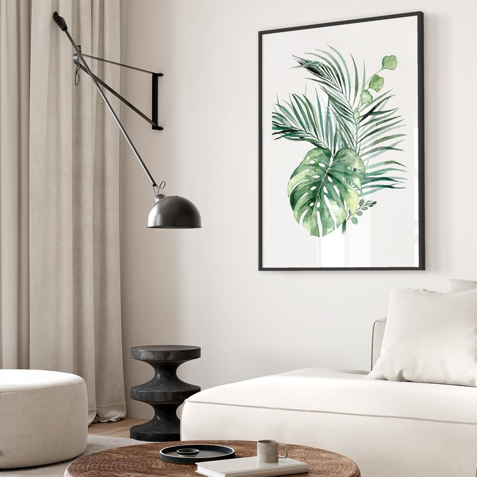 Plakat bez ramy 21x30 - Przyjemność Złotej Natury - złote, liście