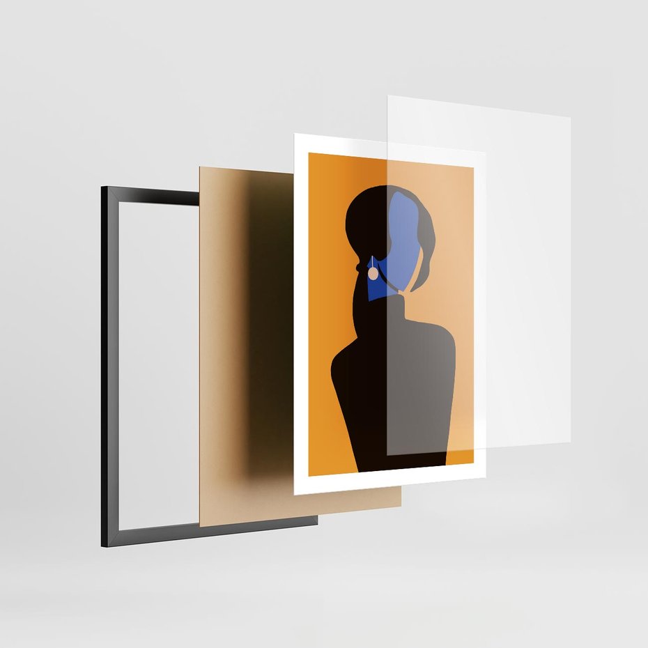 Plakat w ramie 50x70 - Transformacja Form - sztuka nowoczesna, plakat - rama czarna