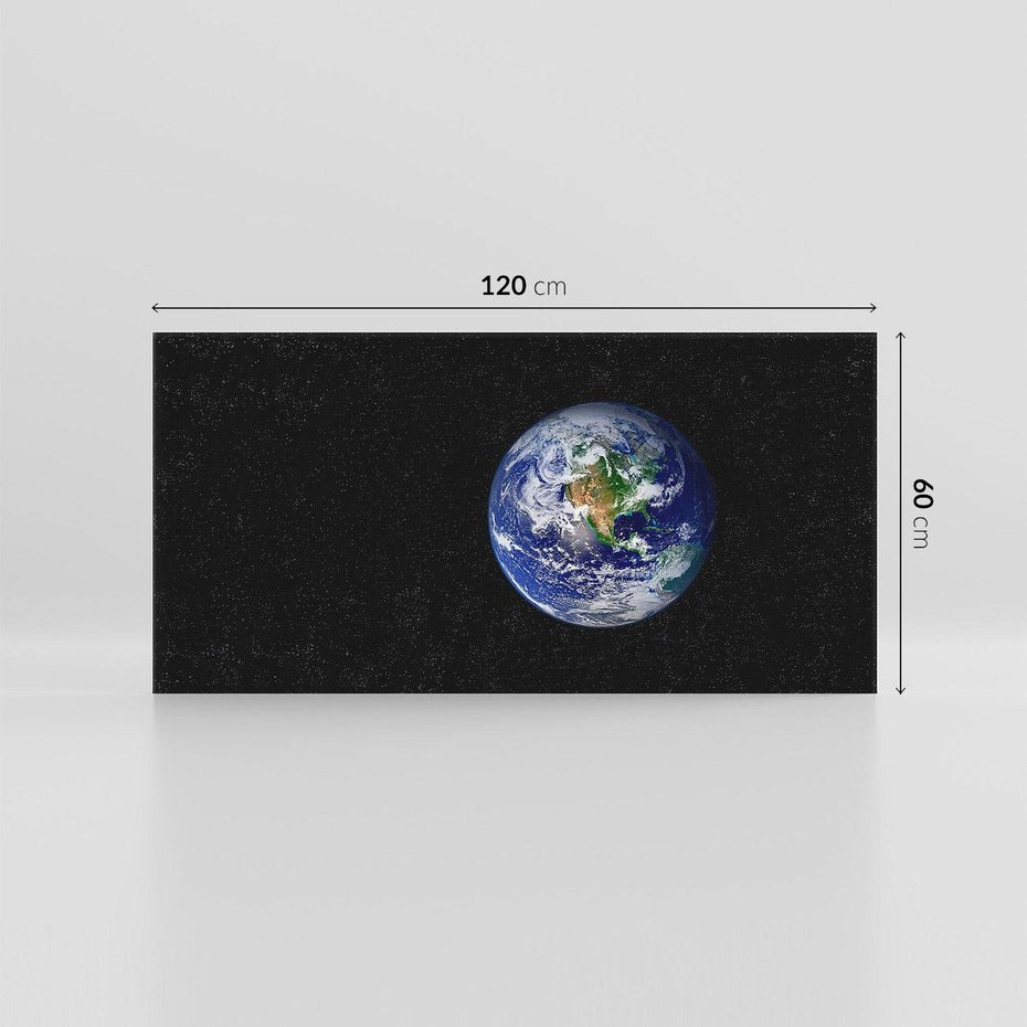 Obraz na płótnie 120x60 - Magiczne kosmiczne krajobrazy: ziemia i gwiazdy - kosmos, ziemia