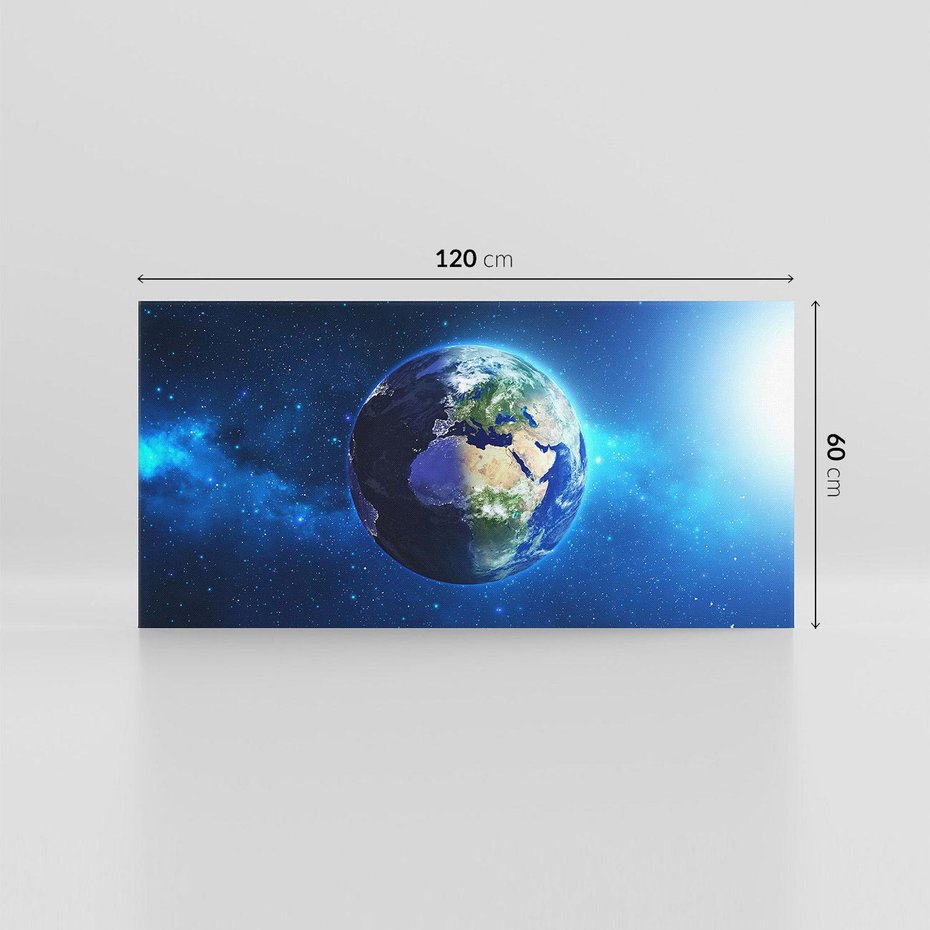 Obraz na płótnie 120x60 - Kosmiczna podróż: Ziemia jako planeta - kosmos, ziemia