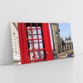 Obraz na płótnie 100x50 - Ikoniczna budka telefoniczna w Londynie - budka, telefoniczna