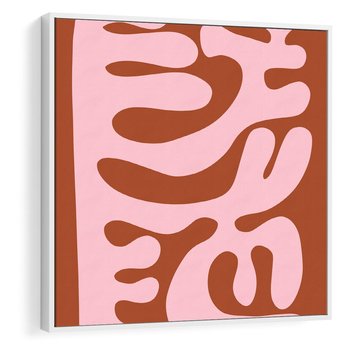 Obraz w ramie 80x80 - Migotliwe Boho Marzenia - abstrakcyjny obraz, plakat - rama biała