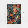 Obraz w ramie 50x70 - Echa Nietuzinkowych Wzorców - abstrakcyjny obraz olejny, jak picasso - rama drewno
