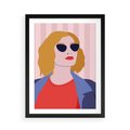 Plakat w ramie 50x70 - Kobieca Ekspresja - nowoczesny plakat, styl retro - rama czarna