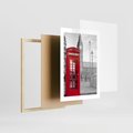 Plakat w ramie 30x40 - Budka w Londynie - Londyn, budka - rama drewno