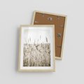 Plakat w ramie 30x40 - Nostalgiczny Pejzaż - suche trawy, pole - rama drewno