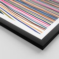 Plakat w ramie 50x70 - Energetyczne Nurtujące - kolorowe wzory, tęczowe żywe kolory - rama czarna