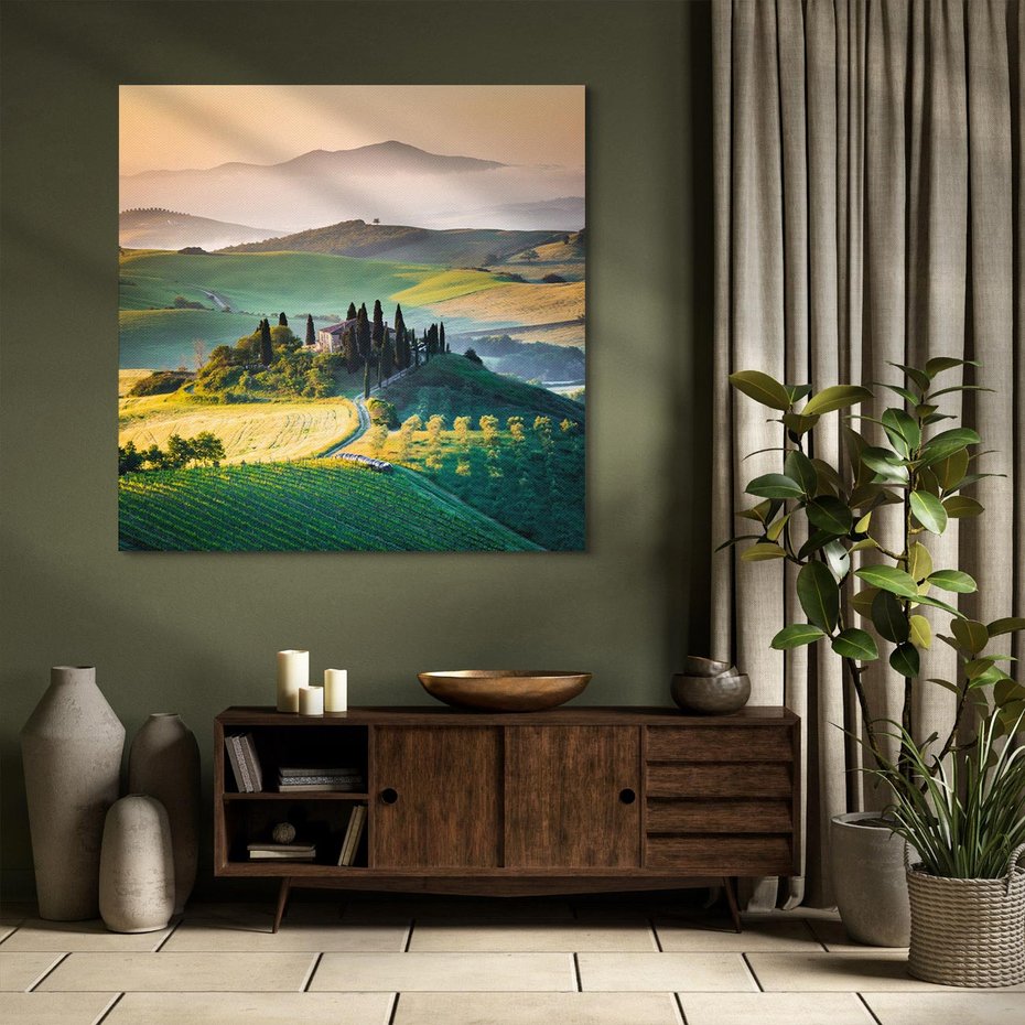 Obraz na płótnie 70x70 - Perspektywa malowniczego widoku - widok, perspektywa