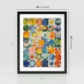 Plakat w ramie 40x50 - Rozkwitające Wzory Abstrakcji - abstrakcyjny obraz, mnogość kolorów - rama czarna