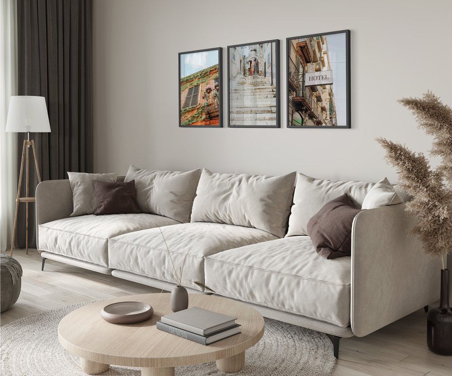 Zestaw obrazy w ramie 40x50 galeria - Podróż, Włochy, hotel, wakacje - rama czarna