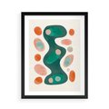 Plakat w ramie 50x70 - Wewnętrzne Spektrum - abstrakcyjne formy, dominujący kolor zielony - rama czarna