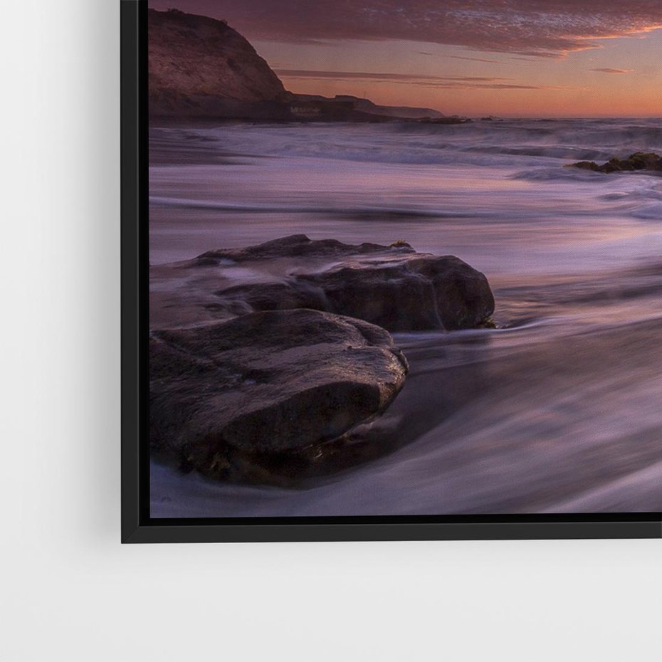 Obraz w ramie 50x50 - Spojrzenie w głąb duszy - zachód słońca, zmierzch - rama czarna