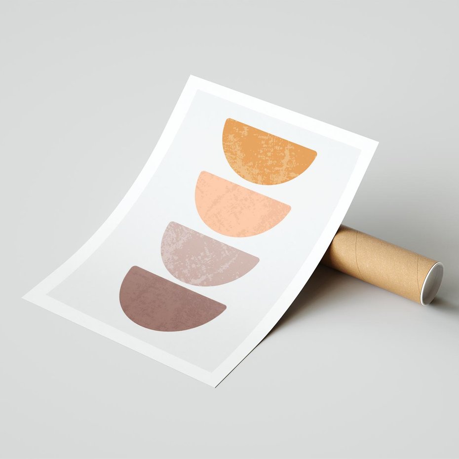 Plakat bez ramy 30x40 - Minimalizm i Geometria - minimalistyczny obraz, mid-century styl