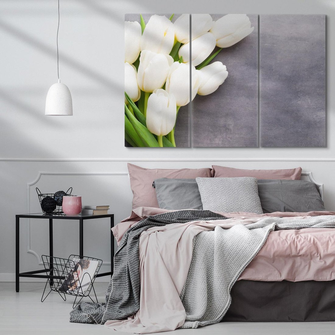 Obraz na płótnie 120x80 - Tulipanowa Kolorystyka - tulipany, kwiaty