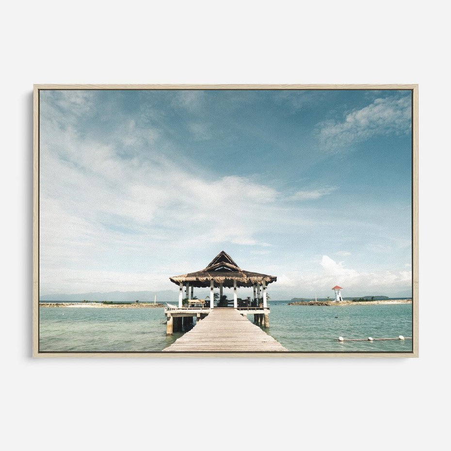 Obraz w ramie 100x70 - Magia Morza i Piękno Plaży - Hawaje, morze - rama drewno