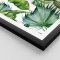 Plakat w ramie 50x70 - Oaza Natury - liście, tropikalne - rama czarna