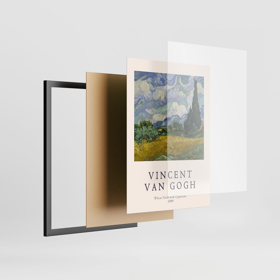 Zestaw obrazy w ramie 30x40 galeria - Van, Goghh, sztuka, obrazy, reprodukcje - rama czarna
