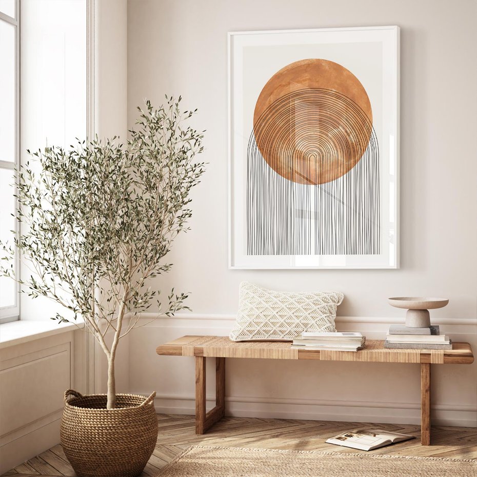 Plakat bez ramy 21x30 - Złote Akcenty - nowoczesna sztuka, modern