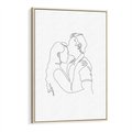 Obraz w ramie 50x70 - Wewnętrzne Emocje - para zakochanych, kobieta i mężczyzna - rama drewno