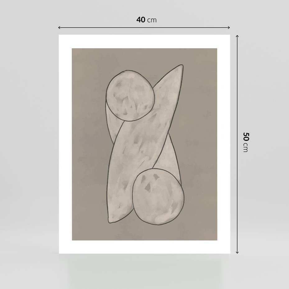 Plakat bez ramy 40x50 - Zaklęte Anomalie - nowoczesna geometryczna sztuka, loftowe wnętrze