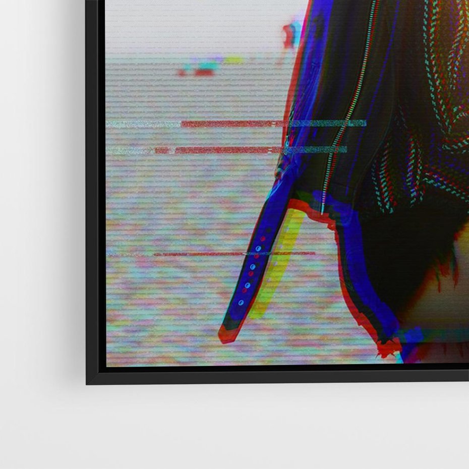 Obraz w ramie 70x50 - Taniec tęsknot - zdjęcie w stylu retro, dodane kolorowe akcenty - rama czarna