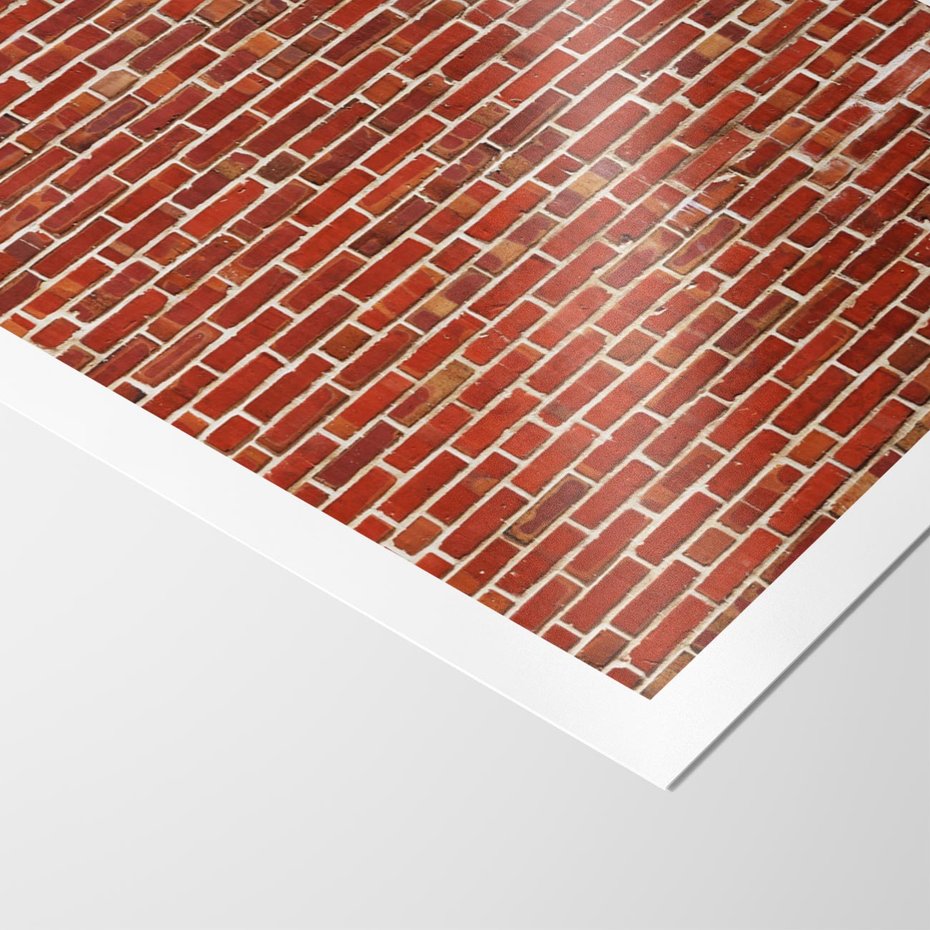 Plakat bez ramy 21x30 - Mur z Cegieł - cegły, mur