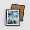 Plakat w ramie 40x50 - Potęga Natury: Wzburzone Fale Oceanu - wzburzone fale oceanu - rama czarna