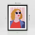 Plakat w ramie 30x40 - Kobieca Ekspresja - nowoczesny plakat, styl retro - rama czarna