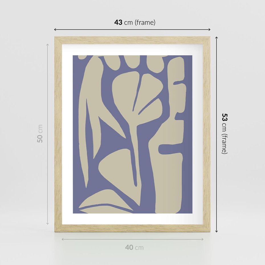 Plakat w ramie 40x50 - Echa Wizualnej Transcendencji - skandynawski styl, plakat - rama drewno