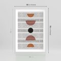 Plakat w ramie 50x70 - Plakat w Stylu Abstrakcji - geometryczna grafika, plakat - rama biała