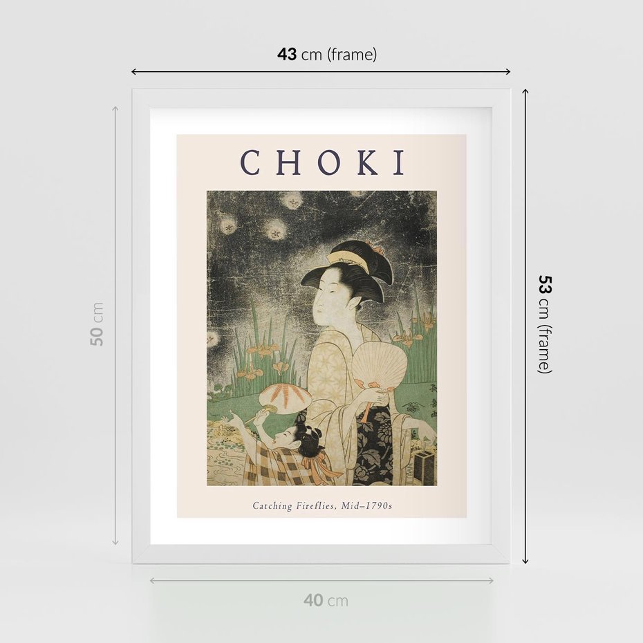 Plakat w ramie 40x50 - Sztuki Choki w Twoim Domu - reprodukcja, rycina - rama biała