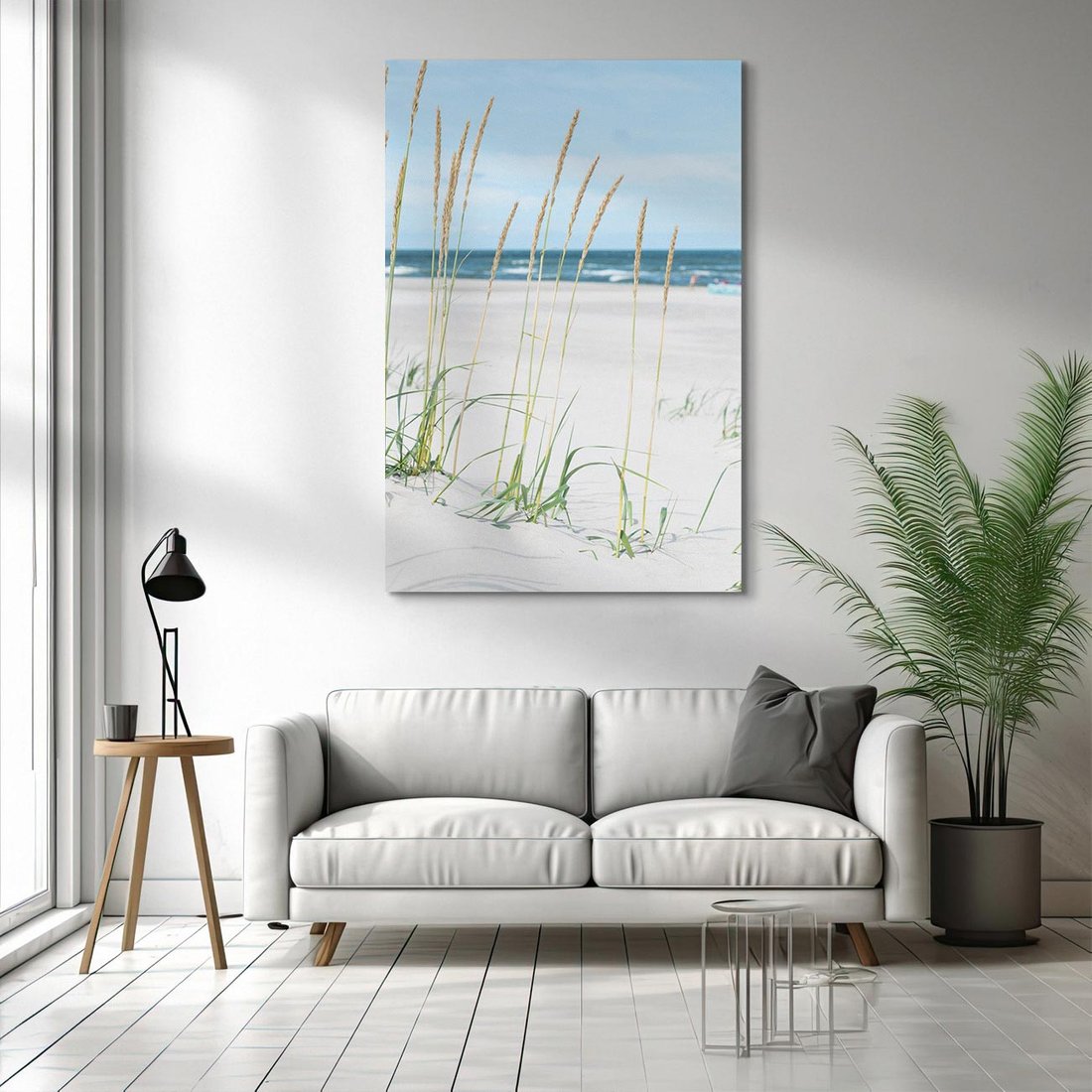 Obraz na płótnie 80x120 - Przytulna Śródziemnomorska Trawa - plaża, trawy