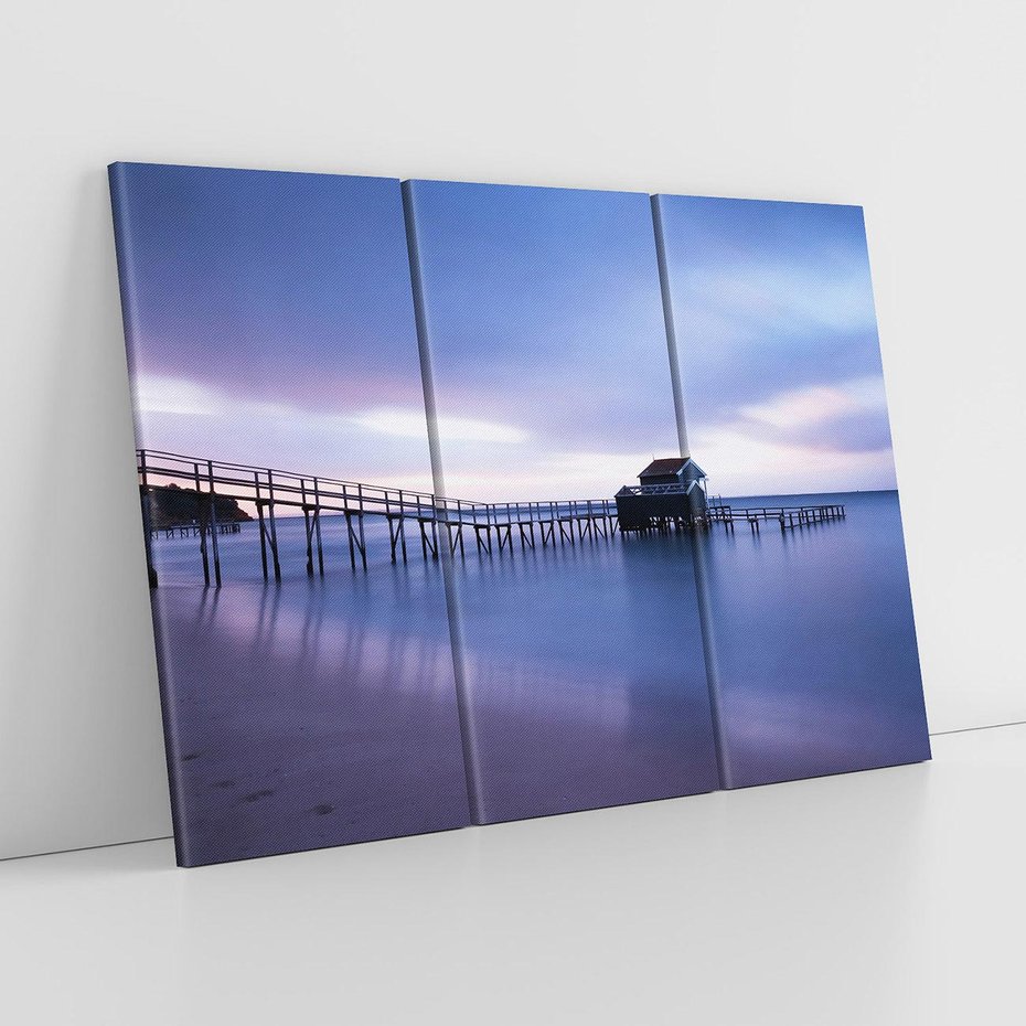 Obraz na płótnie 120x80 - Romantyczne molo nad morzem - molo, morze