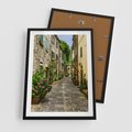 Plakat w ramie 50x70 - Spacer po Złotej Alei - uliczka, perspektywa - rama czarna