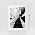 Plakat w ramie 30x40 - Współczesne Kształty - architektura, nowoczesne formy - rama biała