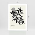 Plakat bez ramy 21x30 - Szept kwiatowej wyobraźni - czarno biała grafika, roślinność