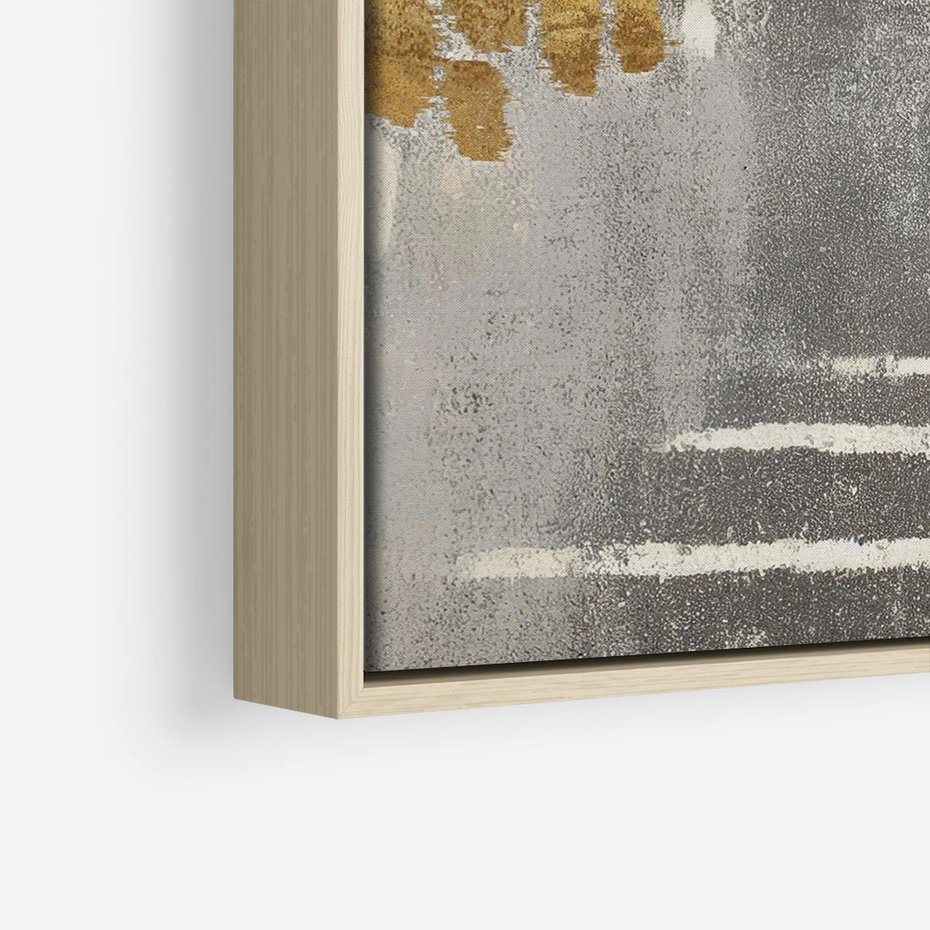 Obraz w ramie 50x50 - Malowane impresje zmysłów - abstrakcyjne plamy, linie - rama drewno