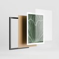 Plakat w ramie 50x70 - Zieleń Kształtująca Spokój - zielony plakat, roślinne inspiracje - rama czarna