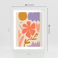 Plakat w ramie 40x50 - Nowoczesne Światło - abstrakcyjny obraz, pastelowe kolory - rama biała