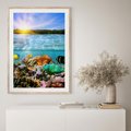 Plakat w ramie 40x50 - Rafa Koralowa - Podwodne Cuda - rafa, koralowa - rama drewno