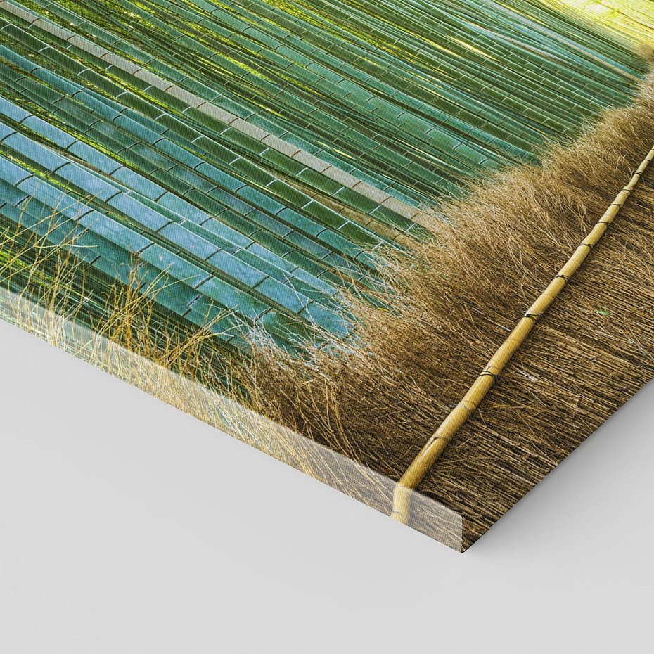 Obraz na płótnie 70x50 - Droga przez japoński bambusowy las - droga, japonia