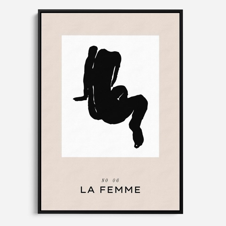 Obraz w ramie 70x100 - Boho Harmonia Stylu - abstrakcyjna sztuka, akt - rama czarna