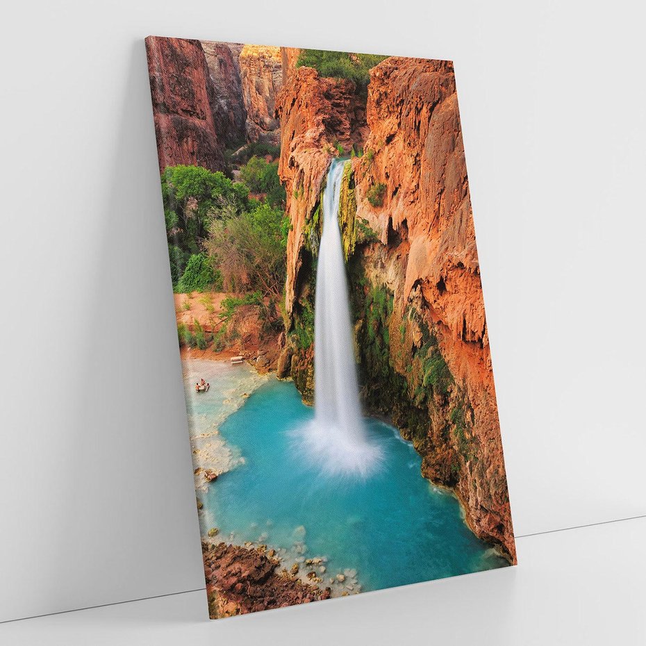 Obraz na płótnie 80x120 - Wodospad wśród majestatycznych gór - wodospad, górski