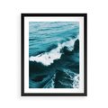Plakat w ramie 40x50 - Wibracje Oceanu - turkusowy ocean, fale - rama czarna