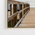Obraz w ramie 80x80 - Morze i drewniany pomost - morze, pomost - rama drewno