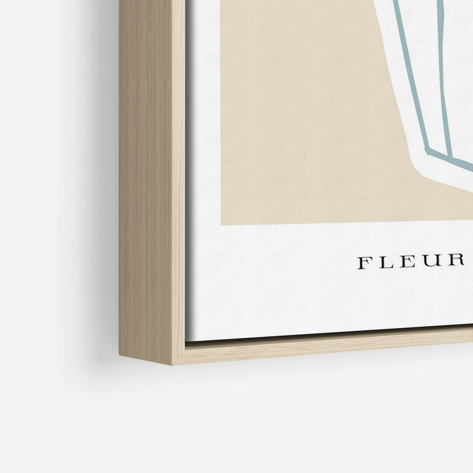 Obraz w ramie 70x100 - Rytmy Nowych Wizji - abstrakcyjne liście, tropikalne w wazonie - rama drewno