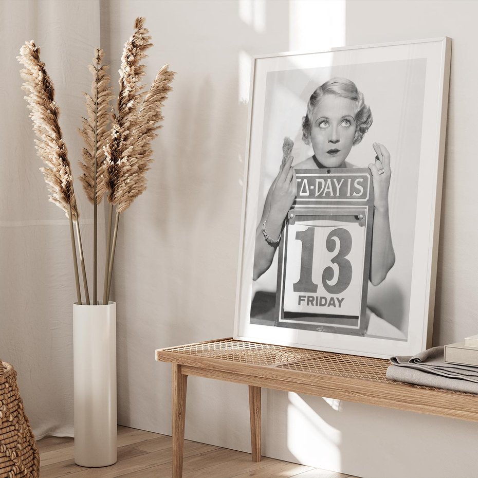 Plakat bez ramy 30x40 - Czy to Pech - retro zdjęcie, czarno białe